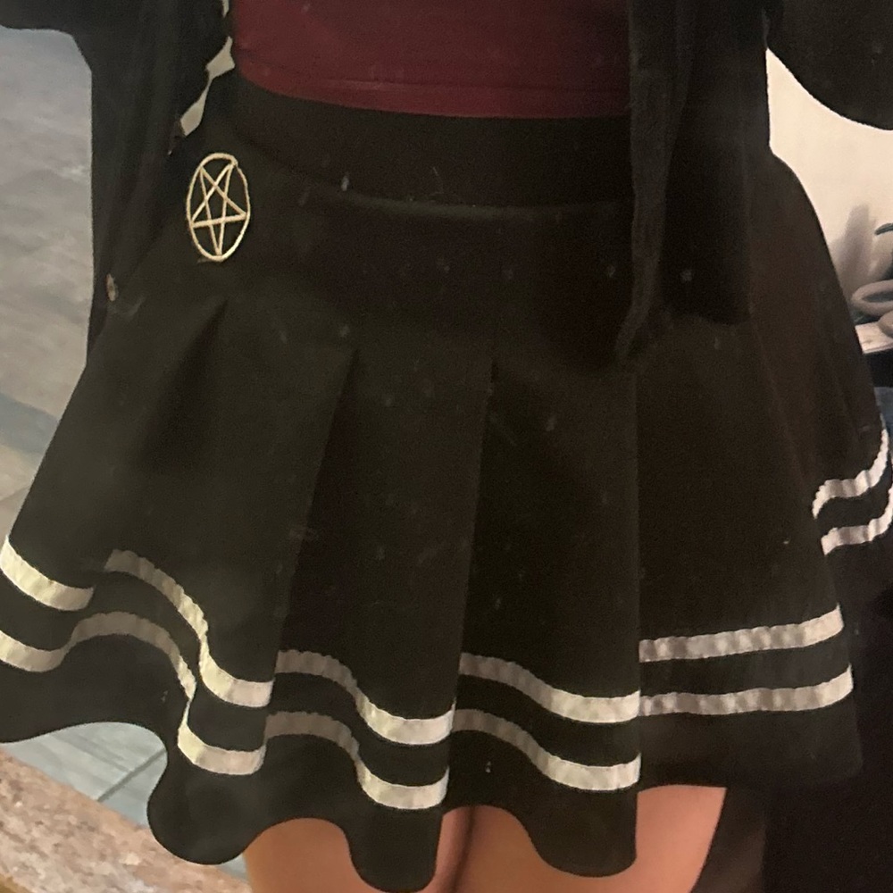 Black and white pentagram skirt